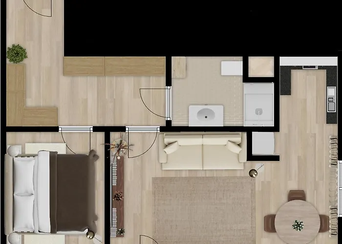 Apartment Brownie Design Apartment, Free Garage Parking